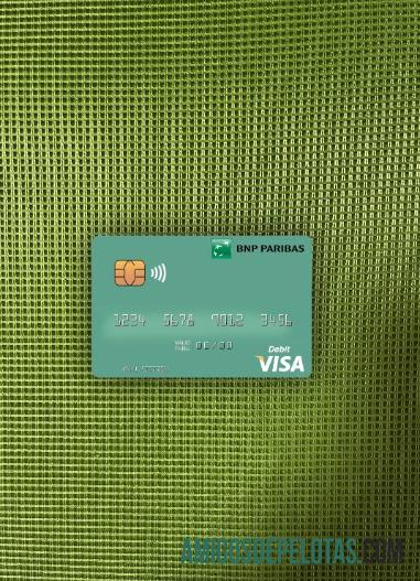 Cartão de débito Mauritânia BNP Paribas Visa Photolook Front exemplo